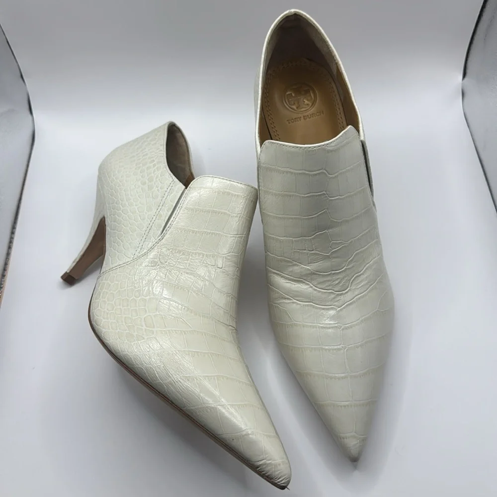 Tory Burch Georgina Ankle Bootie, Ivory, US 11, NWOT